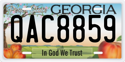 GA license plate QAC8859
