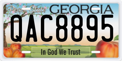 GA license plate QAC8895