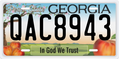 GA license plate QAC8943