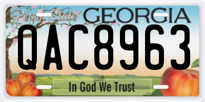 GA license plate QAC8963