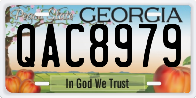 GA license plate QAC8979