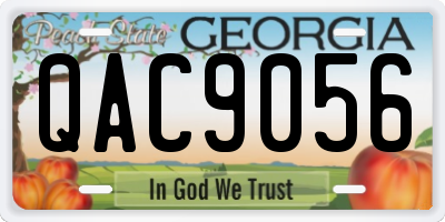 GA license plate QAC9056