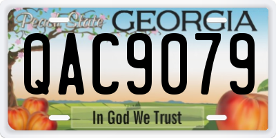 GA license plate QAC9079