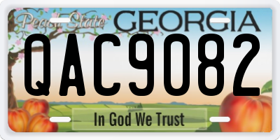 GA license plate QAC9082