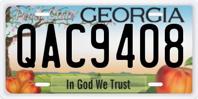 GA license plate QAC9408