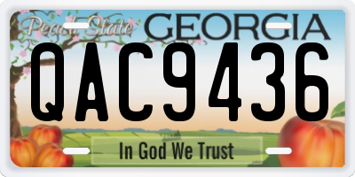 GA license plate QAC9436