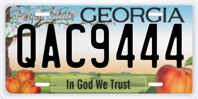 GA license plate QAC9444