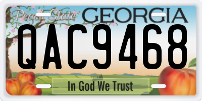 GA license plate QAC9468