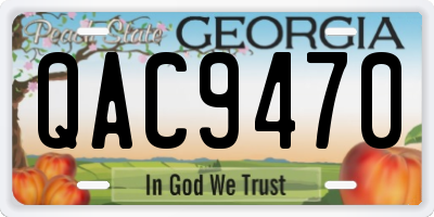 GA license plate QAC9470