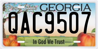 GA license plate QAC9507