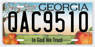 GA license plate QAC9510