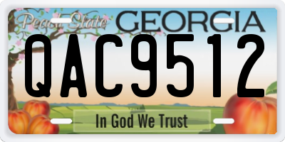 GA license plate QAC9512