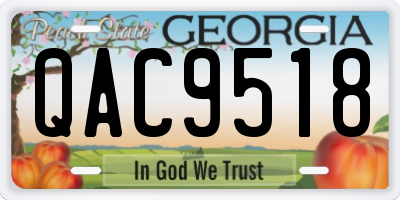 GA license plate QAC9518