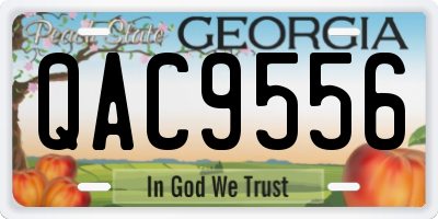 GA license plate QAC9556