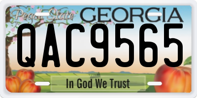 GA license plate QAC9565