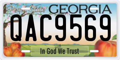 GA license plate QAC9569