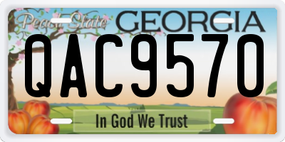 GA license plate QAC9570