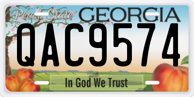GA license plate QAC9574