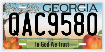 GA license plate QAC9580