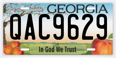 GA license plate QAC9629