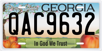 GA license plate QAC9632