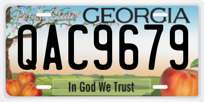 GA license plate QAC9679
