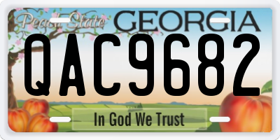 GA license plate QAC9682