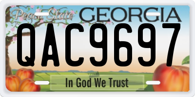 GA license plate QAC9697