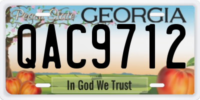 GA license plate QAC9712