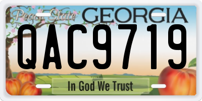 GA license plate QAC9719