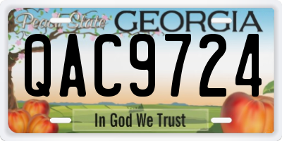 GA license plate QAC9724