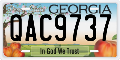 GA license plate QAC9737