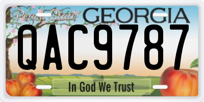 GA license plate QAC9787