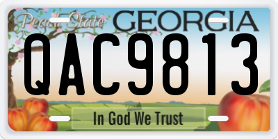 GA license plate QAC9813
