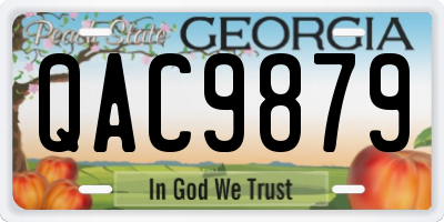 GA license plate QAC9879