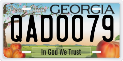 GA license plate QAD0079