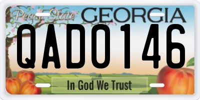 GA license plate QAD0146