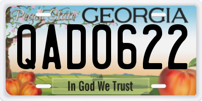 GA license plate QAD0622