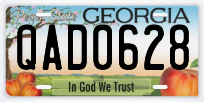 GA license plate QAD0628
