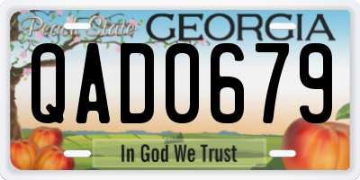 GA license plate QAD0679