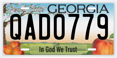 GA license plate QAD0779