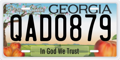 GA license plate QAD0879