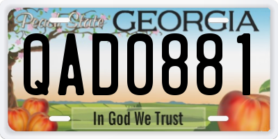 GA license plate QAD0881