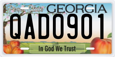 GA license plate QAD0901