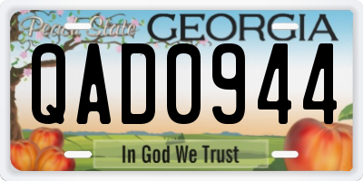 GA license plate QAD0944