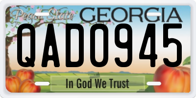 GA license plate QAD0945