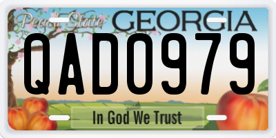 GA license plate QAD0979