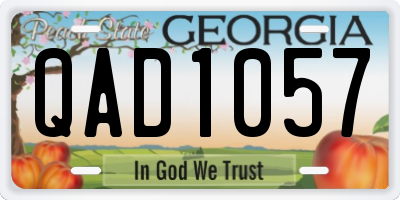 GA license plate QAD1057