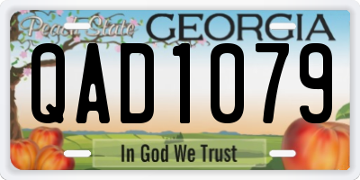 GA license plate QAD1079