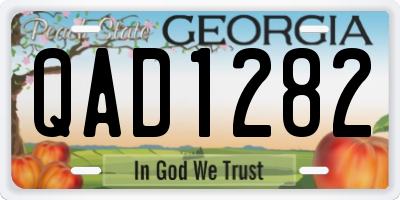 GA license plate QAD1282